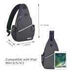 MOSISO Mini Sling Backpack,Small Hiking Daypack Travel Outdoor Casual Sports Bag, Space Gray