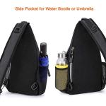 MOSISO Mini Sling Backpack,Small Hiking Daypack Travel Outdoor Casual Sports Bag, Space Gray