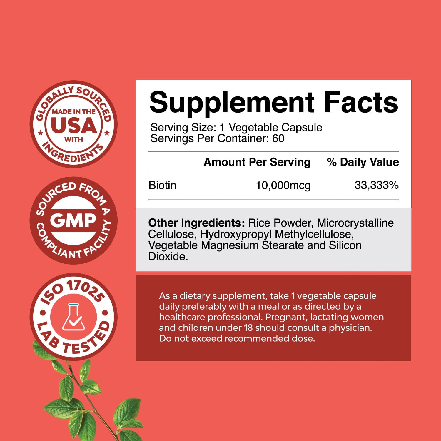 Biotin Vitamins for Hair Growth - Natural Supplement