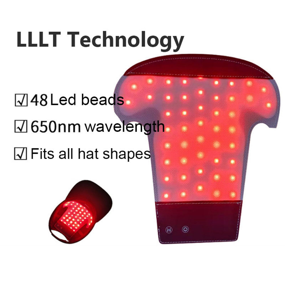 Hair Growth Cap with Red Blue Light Therapy