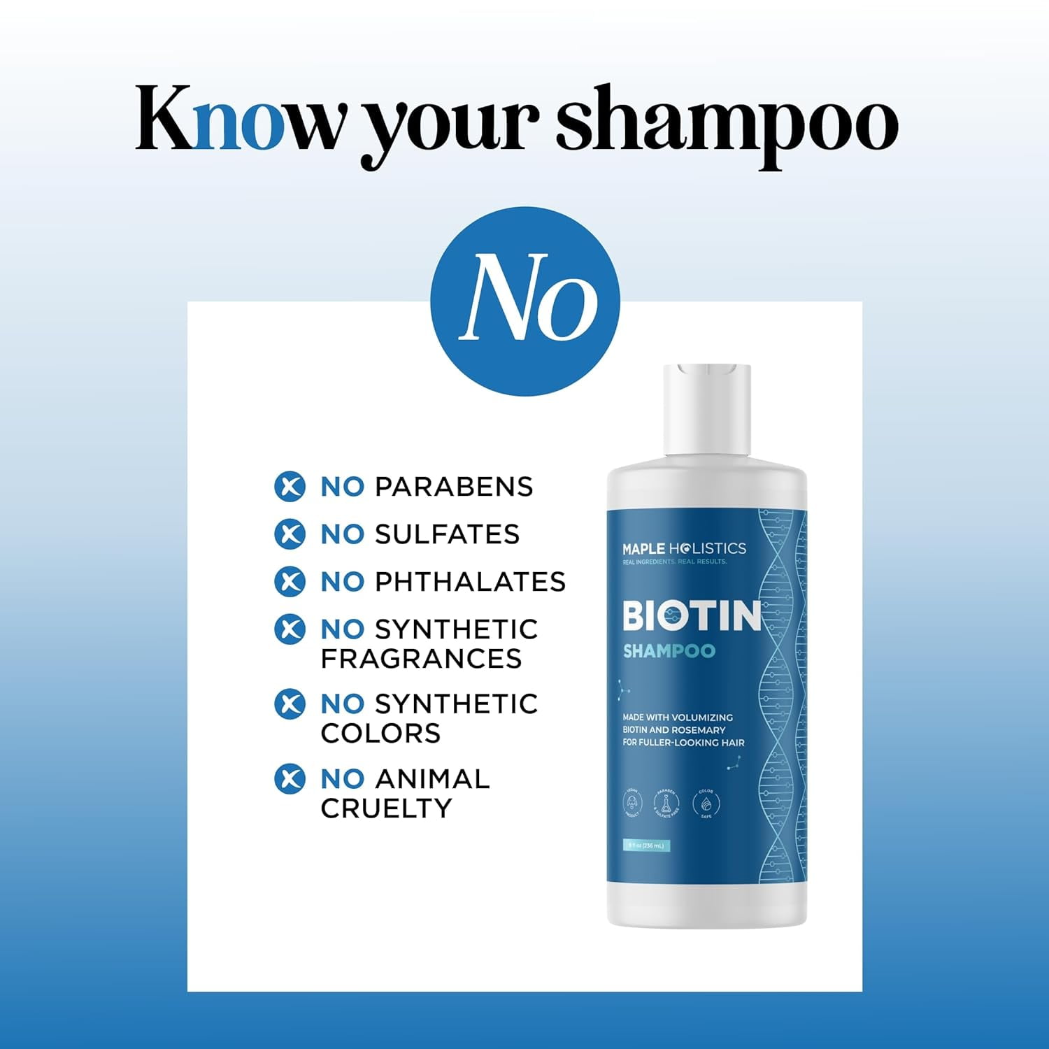 Biotin Volumizing Shampoo - Thickens Thinning Hair