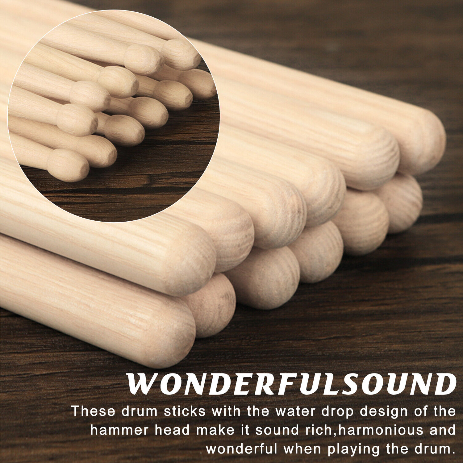 5A Drumsticks Pair Maple Wood Drum Kit