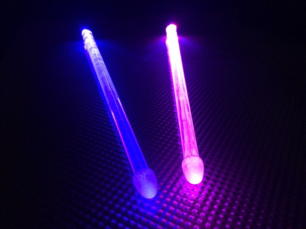USB Rechargeable LED Drum Sticks: Color Changing Lights