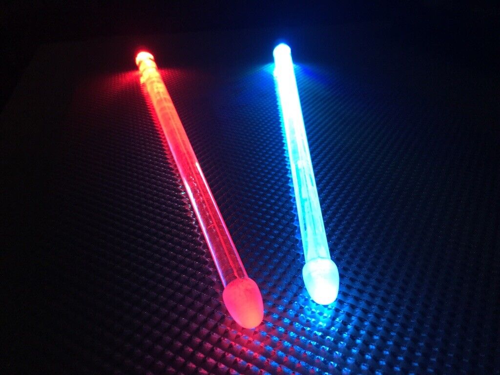 USB Rechargeable LED Drum Sticks: Color Changing Lights