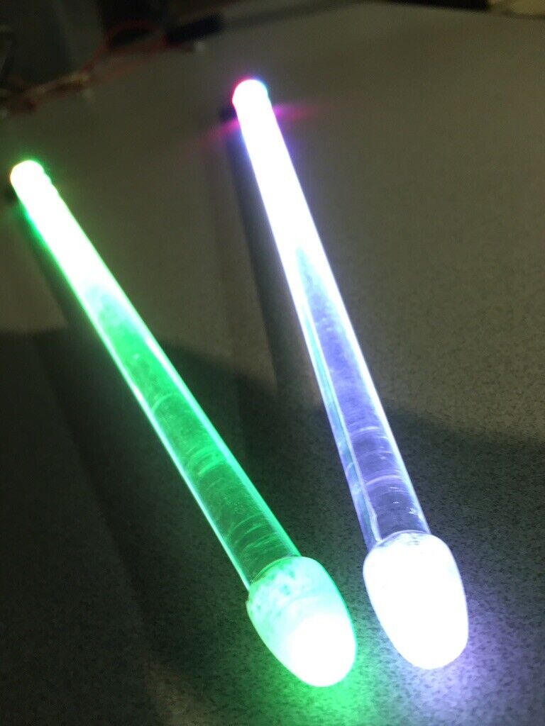 USB Rechargeable LED Drum Sticks: Color Changing Lights