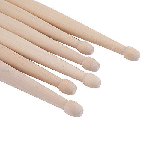 12 Pairs 5A Drumsticks: Maple Wood Sticks for All Ages