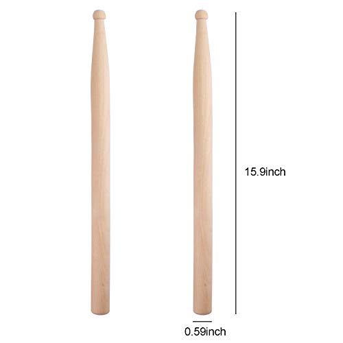 12 Pairs 5A Drumsticks: Maple Wood Sticks for All Ages