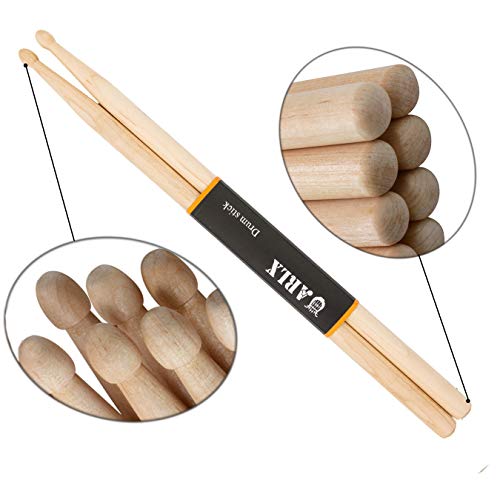 Premium Maple Drum Sticks - 5A Wood Tip (2 Pairs)