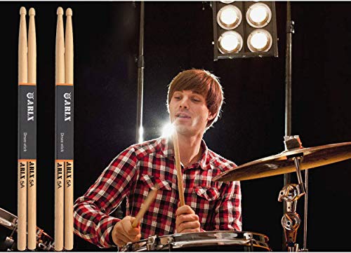 Premium Maple Drum Sticks - 5A Wood Tip (2 Pairs)