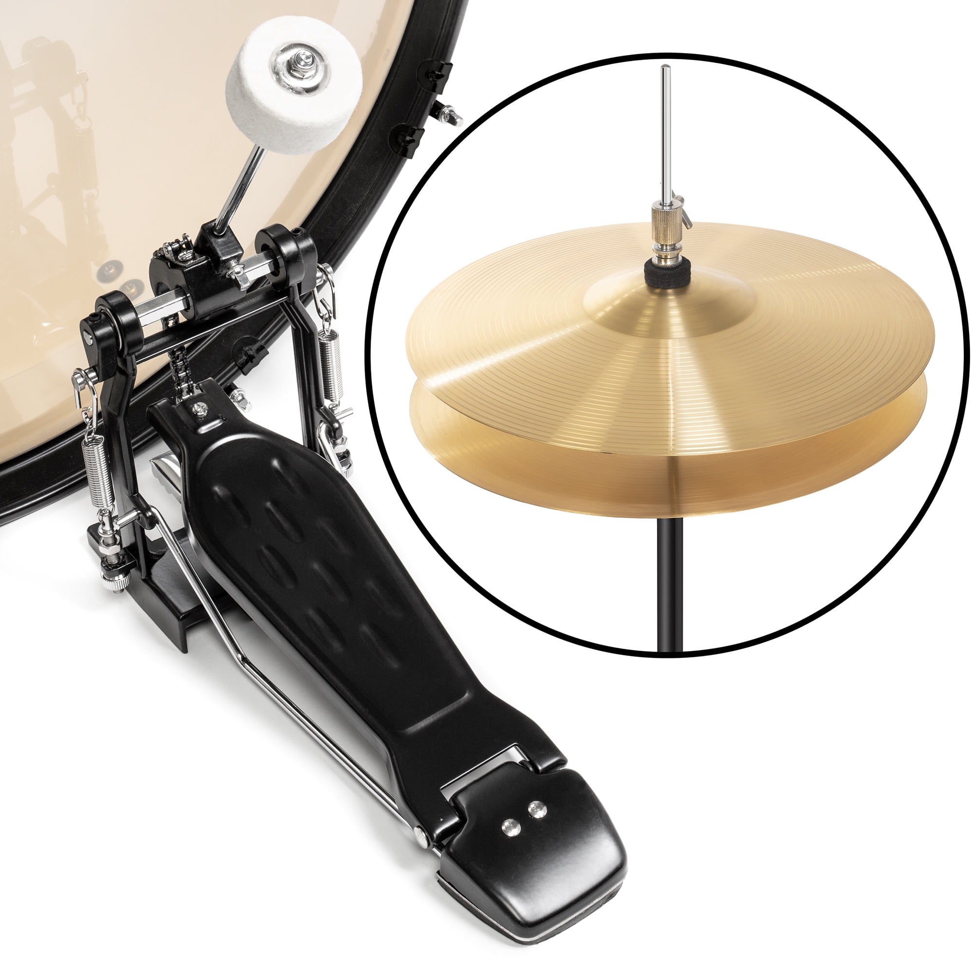 Adult Drum Set - Full Size Kit with Stool & Stands - Blue