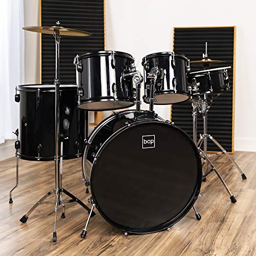 Complete 5-Piece Adult Drum Set with Stands & Pedal