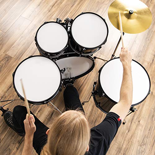 Complete 5-Piece Adult Drum Set with Stands & Pedal