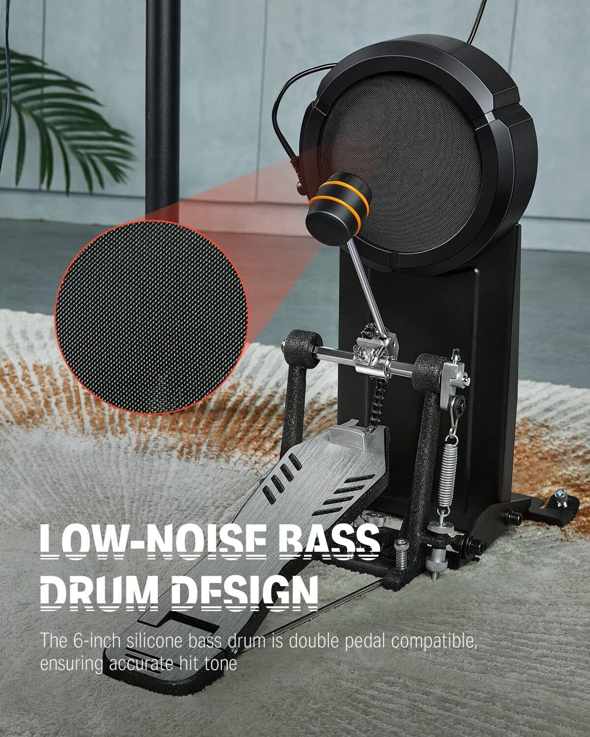 Donner DED-100 Mesh Pad Drum Kit + Throne