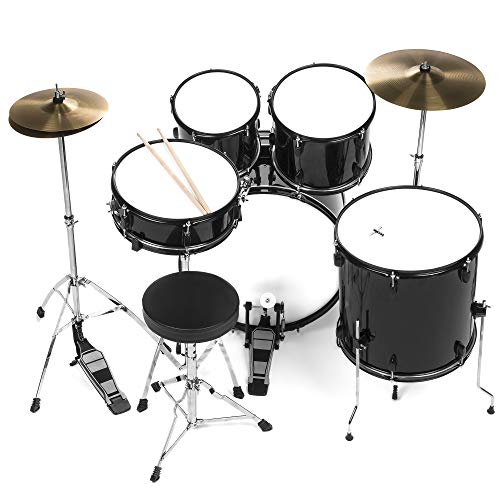 Complete 5-Piece Adult Drum Set with Stands & Pedal
