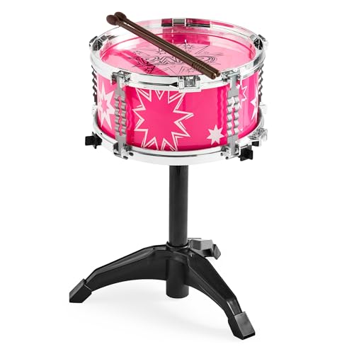 11-Piece Kids Beginner Drum Kit – Pink