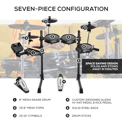 Alesis Turbo Mesh Kit: Electric Drum Set With 100+ Sounds