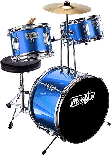 Kids Drum Set with Throne, Cymbal, Pedal & Drumsticks