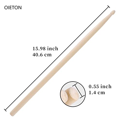 12 Pairs 5A Maple Wood Drumsticks for All Ages