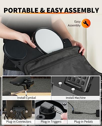 Portable Electric Drum Set for Beginners