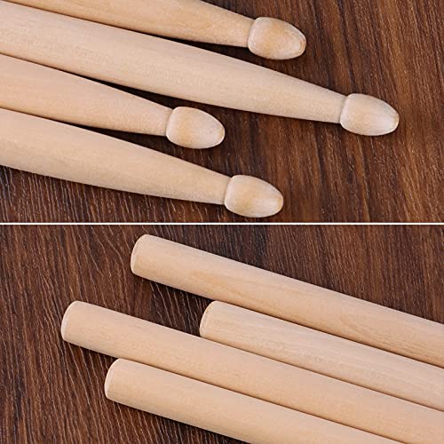 12 Pairs 5A Maple Wood Drumsticks for All Ages