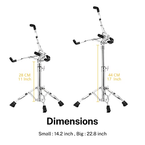 Adjustable Double Braced Snare Drum Stand - Fits 10"-14" Drums