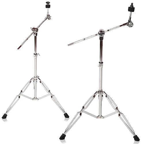2Pack Adjustable Double Braced Cymbal Stand for Drum Kits