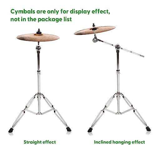 2Pack Adjustable Double Braced Cymbal Stand for Drum Kits