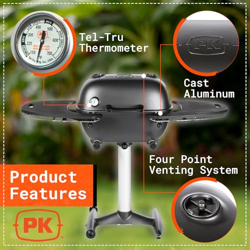 PK360 Charcoal BBQ Grill Smoker for Outdoor Cooking