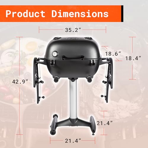 PK360 Charcoal BBQ Grill Smoker for Outdoor Cooking