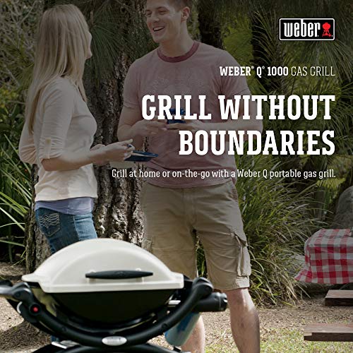 Weber Q1000 Titanium Propane Grill for Outdoor Cooking
