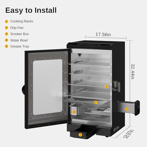 EAST OAK 30" Digital Electric Smoker with Remote