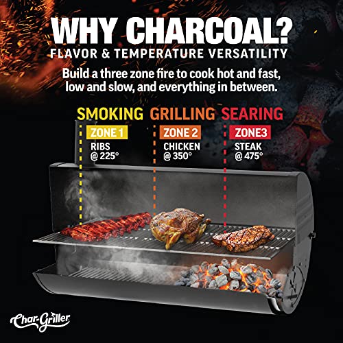 Char-Griller® Outlaw Charcoal Grill Smoker with Premium Features
