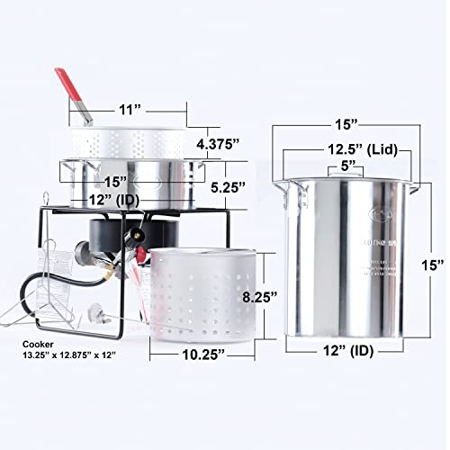 King Kooker Propane Fry Boil Package with 2 Pots