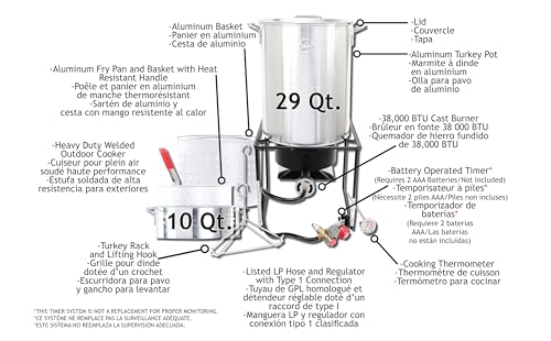 King Kooker Propane Fry Boil Package with 2 Pots