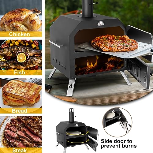 15’’ Portable Wood Fired Pizza Oven with Accessories