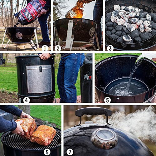 Weber 18" Smokey Mountain Charcoal Smoker, Black