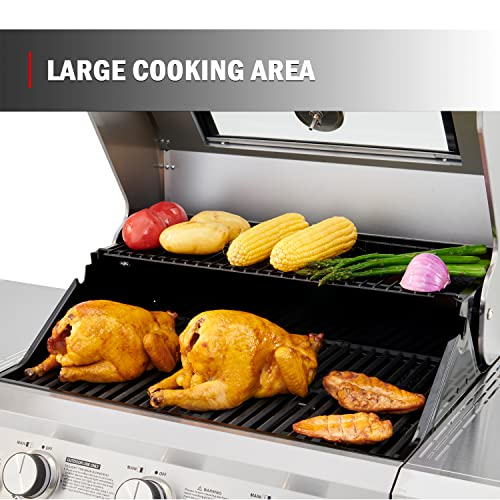 Monument 4-Burner Propane Gas Grill with LED Controls