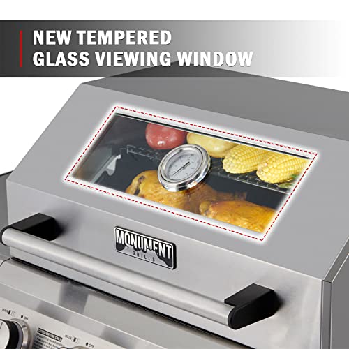 Monument 4-Burner Propane Gas Grill with LED Controls