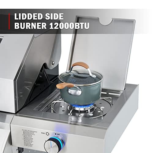 Monument 4-Burner Propane Gas Grill with LED Controls