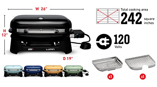 Weber Lumin Portable Electric Grill for Small Spaces