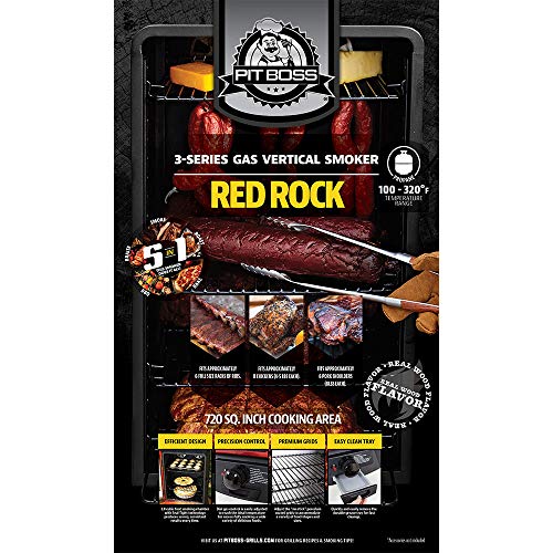 PIT BOSS 77435 Red Vertical LP Gas Smoker