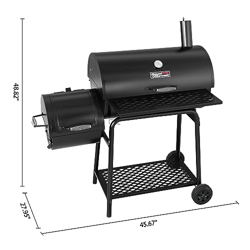 Royal Gourmet Charcoal Grill Offset Smoker with Cover