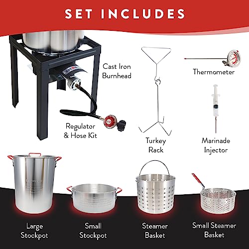 GasOne Turkey and Fish Fryer 30QT Cooker Set