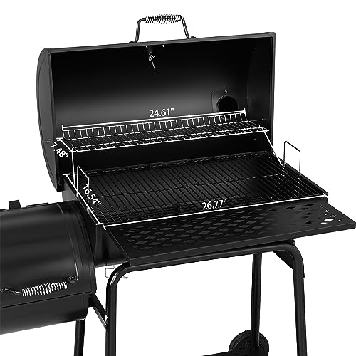 Royal Gourmet Charcoal Grill Offset Smoker with Cover