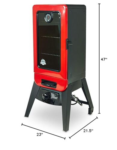 PIT BOSS 77435 Red Vertical LP Gas Smoker