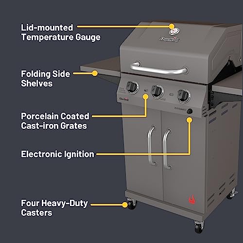 Char-Broil 3-Burner Cart Propane Gas Stainless Steel Grill