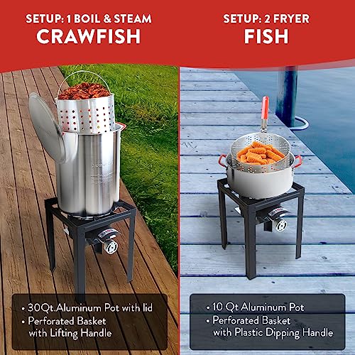 GasOne Turkey and Fish Fryer 30QT Cooker Set