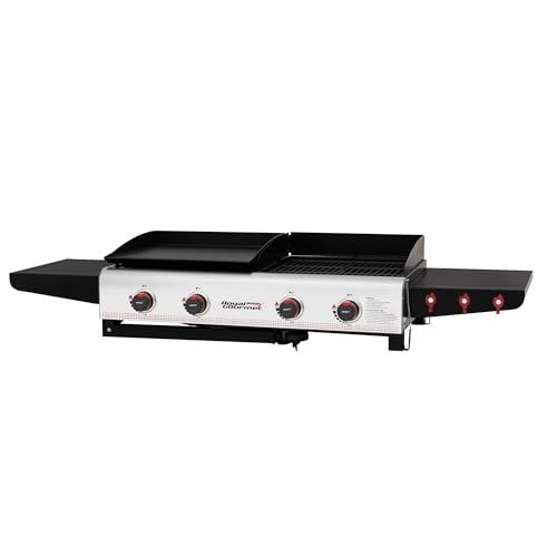 Portable 4-Burner Gas Grill with Griddle Combo & Legs