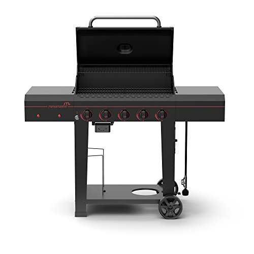 Megamaster 5 Burner Propane Gas Grill, Side Shelves