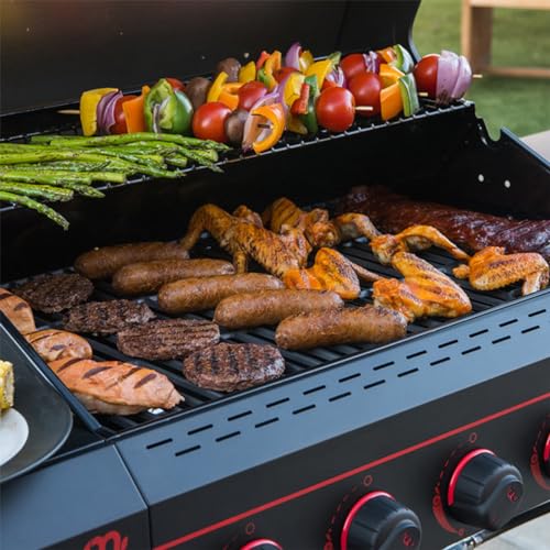 Megamaster 5 Burner Propane Gas Grill, Side Shelves